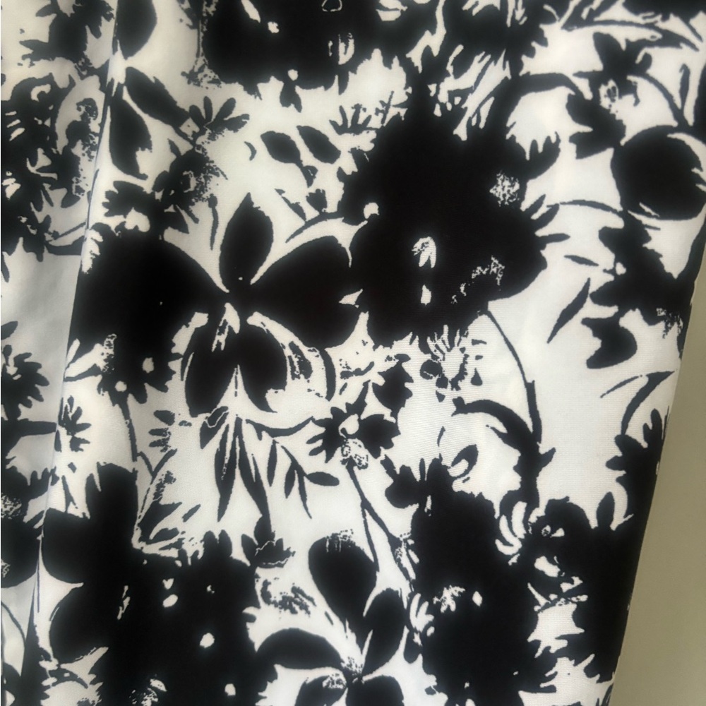 Denim 24/7 Black and White Floral Pants